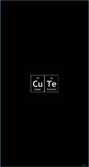 Periodic Table Cute Dark Girly Wallpaper