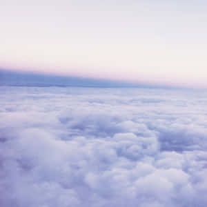 Periwinkle Cloudscape Aerial View Wallpaper