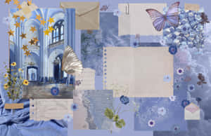 Periwinkle Dream Collage Wallpaper