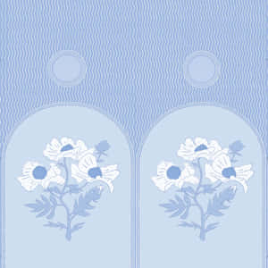 Periwinkle Floral Aesthetic Pattern Wallpaper