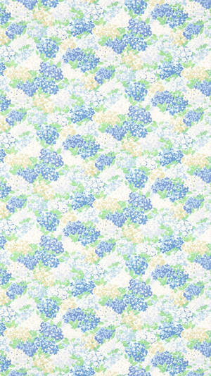 Periwinkle Flowers Pattern Art Wallpaper