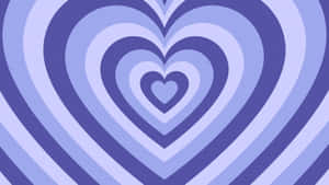 Periwinkle Hearts Pattern Wallpaper