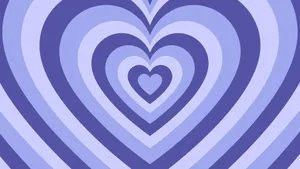 Periwinkle Hearts Pattern Wallpaper