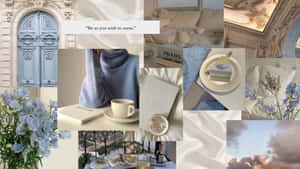 Periwinkle Luxury Aesthetic Collage Wallpaper