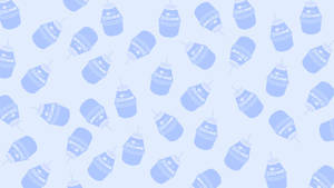 Periwinkle Milk Yogurt Pattern Wallpaper