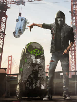 Person Using Watch Dogs To Control The City Wallpaper