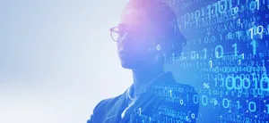 Person With Eyeglasses Thinking About Inscrutable Codes Wallpaper