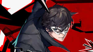 Persona5 Protagonist Stylish Pose Wallpaper