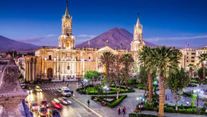 Peru Arequipa Plaza Wallpaper