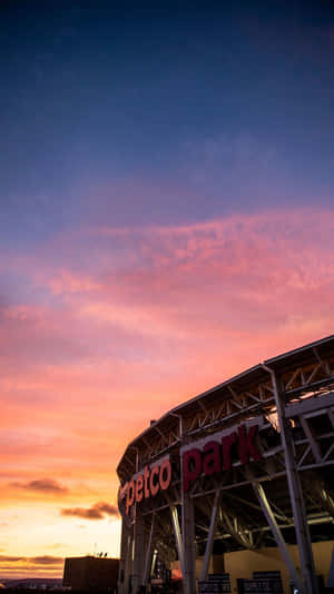 Petco Park With Sunset In San Diego Iphone Wallpaper