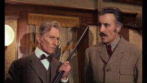 Peter Cushing Christopher Lee Horror Express Wallpaper
