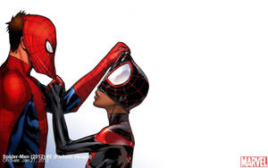 Peter Parker And Miles Morales – Mentor And Protege Wallpaper