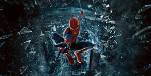 Peter Parker Taking His Hero Role As The Amazing Spider-man! Wallpaper