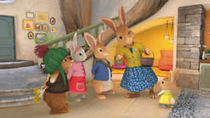 Peter Rabbit Family Animated Scene Wallpaper