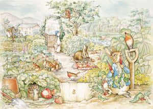 Peter Rabbit Garden Mischief Wallpaper