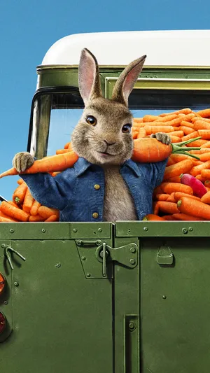 Peter Rabbit With Carrots Truckload Wallpaper