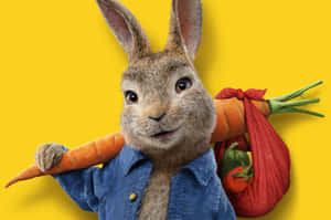 Peter Rabbit With Carrotsand Bag Wallpaper