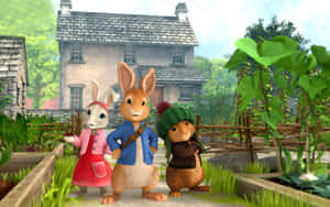 Peter Rabbitand Friends Garden Adventure Wallpaper