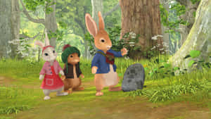 Peter Rabbitand Friendsin Forest Wallpaper