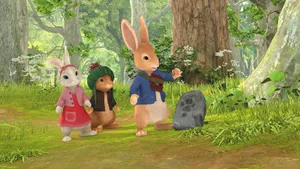 Peter Rabbitand Friendsin Forest Wallpaper