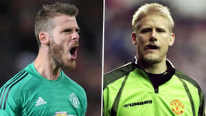 Peter Schmeichel With David De Gea Wallpaper