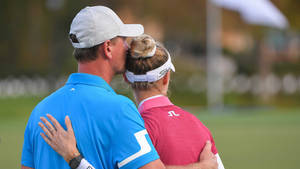 Petr Korda And Daughter Hugging Wallpaper