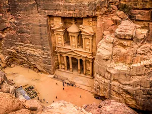 Petra Jordan Top View Shot Wallpaper