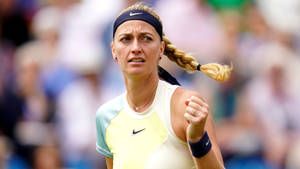 Petra Kvitova Close-up Fist Pump Wallpaper