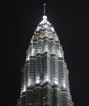 Petronas Twin Towers Illuminated At Night Wallpaper