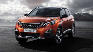 Peugeot3008 Orange S U V Dynamic Stance Wallpaper