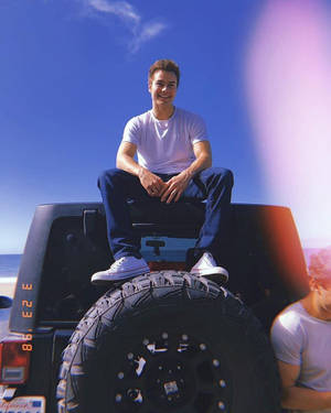 Peyton Meyer Top Of Car Wallpaper