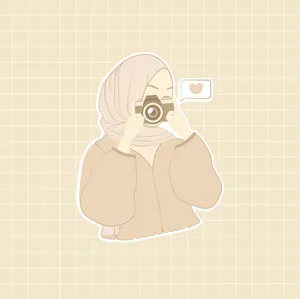 Pfp Aesthetic Muslim Girl With Camera Wallpaper