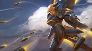 Pharah Soaring Through The Skies In Overwatch Wallpaper