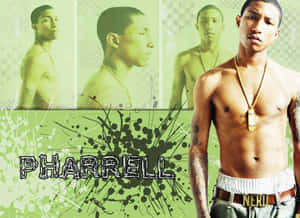 Pharrell_ Williams_ Stylized_ Collage Wallpaper