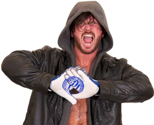 Phenomenal Aj Styles Wearing A Hoodie Wallpaper
