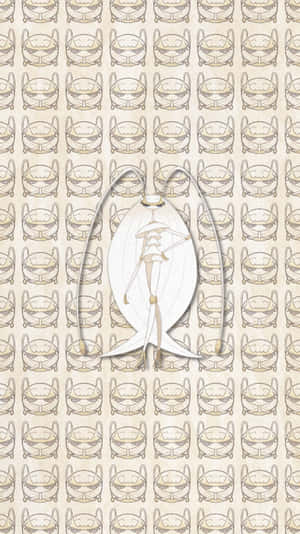 Pheromosa Illustration On Patterned Background Wallpaper