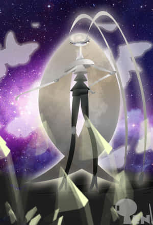 Pheromosa With Purple Galaxy Backgound Wallpaper