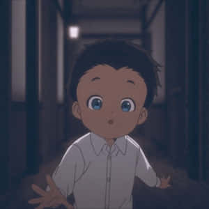 Phil's Heartwarming Smile In The Promised Neverland Anime Wallpaper