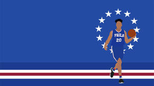 Phila Sixers Player Vector Wallpaper