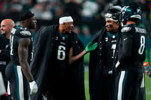 Philadelphia Eagles Sideline Interaction Wallpaper