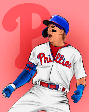 Phillies Player Celebration Artwork Wallpaper