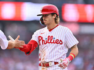 Phillies Player Fist Bump Moment Wallpaper