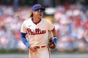 Phillies Player In Action During Game.jpg Wallpaper