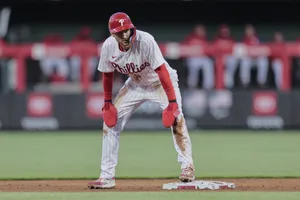 Phillies Player On Base Wallpaper