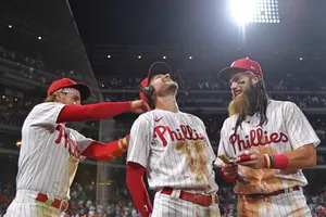 Phillies Players Celebrating Victory Wallpaper