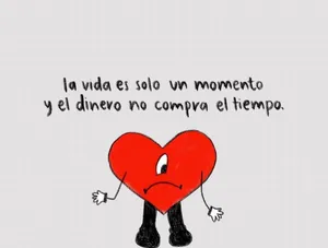 Philosophical Heart Illustration Spanish Quote Wallpaper