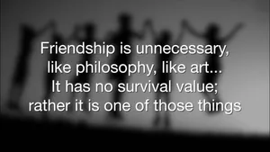 Philosophical Quote On Friendship And Art Wallpaper