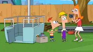 Phineas And Ferb With Carousel Wallpaper