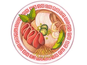 Pho Cartoon-style Illustration Wallpaper