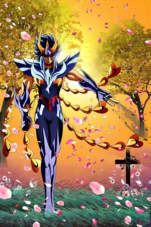 Phoenix_ Ikki_ Amidst_ Falling_ Petals Wallpaper